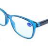 Zeitlose Fertiglesebrille LUCKY aus leichtem Kunststoff mit Federscharnier in Blau + 2,00 dpt