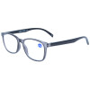 Zeitlose Fertiglesebrille LUCKY aus leichtem Kunststoff mit Federscharnier in Grau + 2,00 dpt