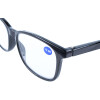 Zeitlose Fertiglesebrille LUCKY aus leichtem Kunststoff mit Federscharnier in Schwarz + 1,00 dpt