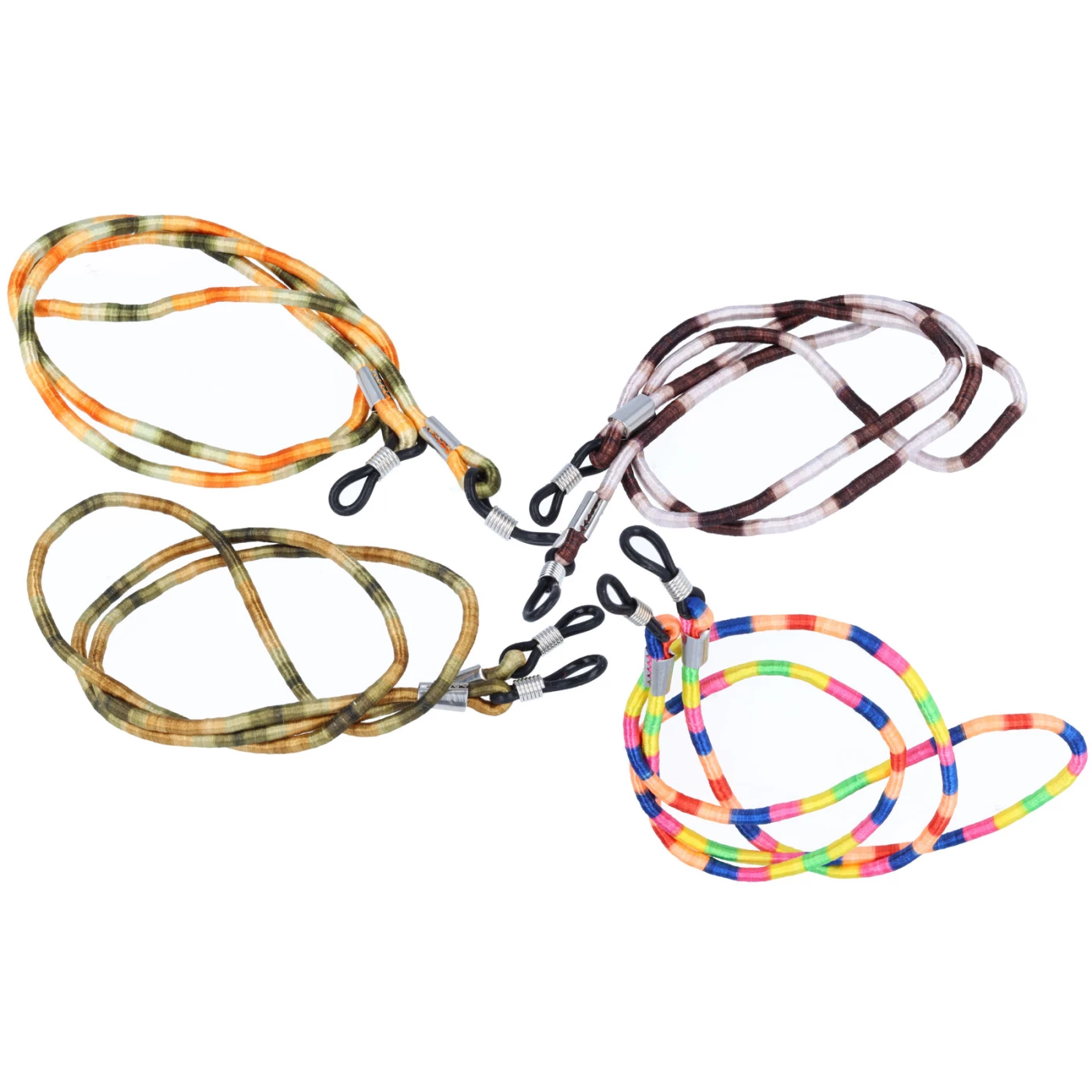 Farbenfrohe Brillenkordel aus glänzendem Stoff