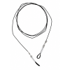 Filigranes Silikon-Brillenband 0,8mm mit Schmuckring