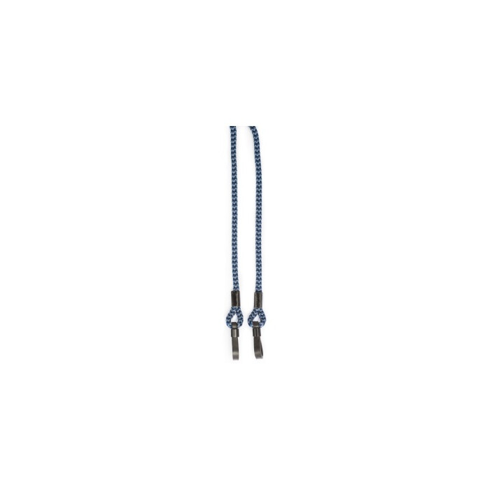 Blue Silver Herringbone