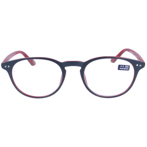 I NEED YOU DOKTOR Lesebrille +3,00 Dpt - Grau-Rot Mit Federscharnier & Etui