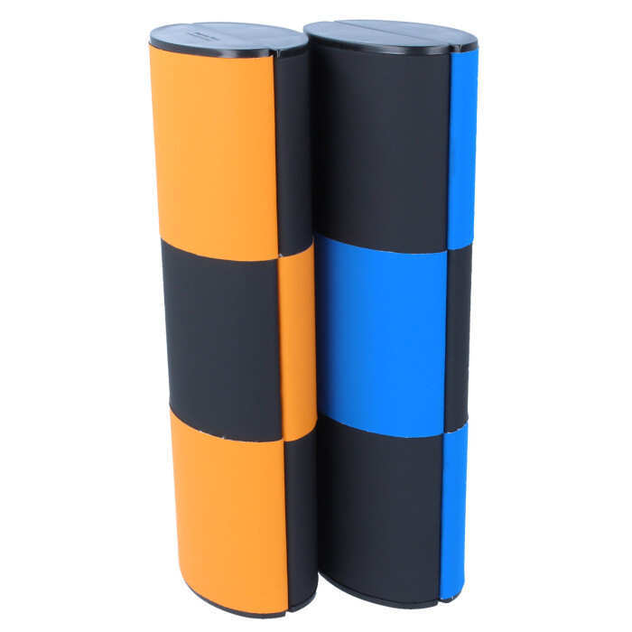Schwarz - Orange - Blau