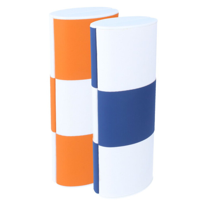 Weiß - Blau - Orange