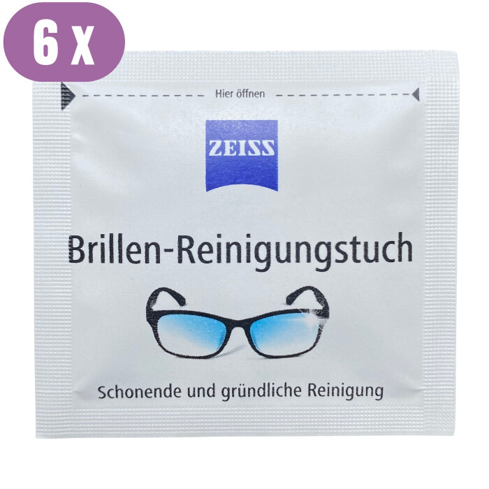 6 Brillen-Reinigungstücher