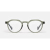 Zentrierende Lesebrille in ruhigem Grau mit Stecketui...